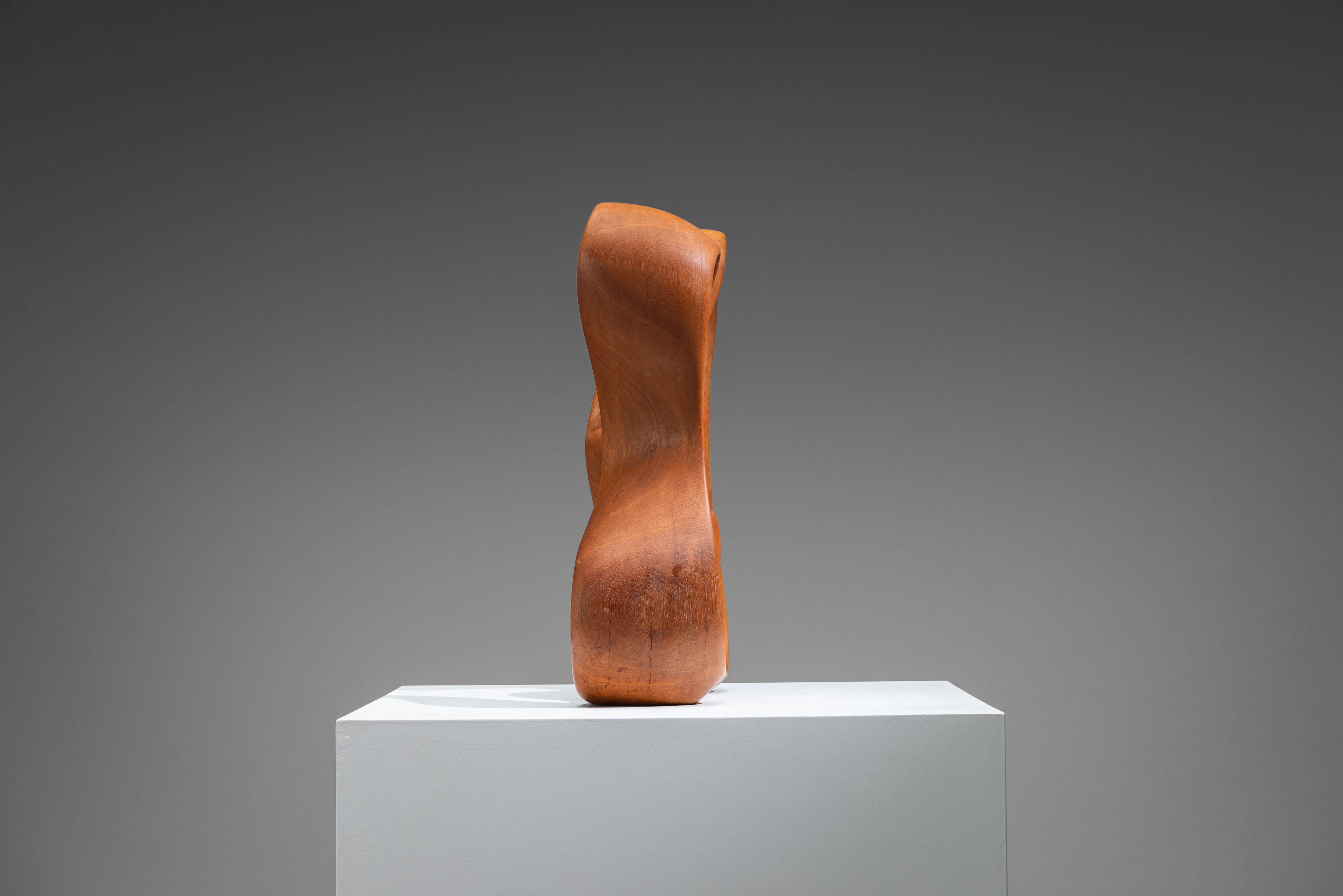 Sculpture abstraite avec des courbes organiques fluides.