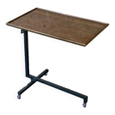 Chariot de service des années 60 et 70, table d'appoint pour dinette, design marron de l'ère spatiale