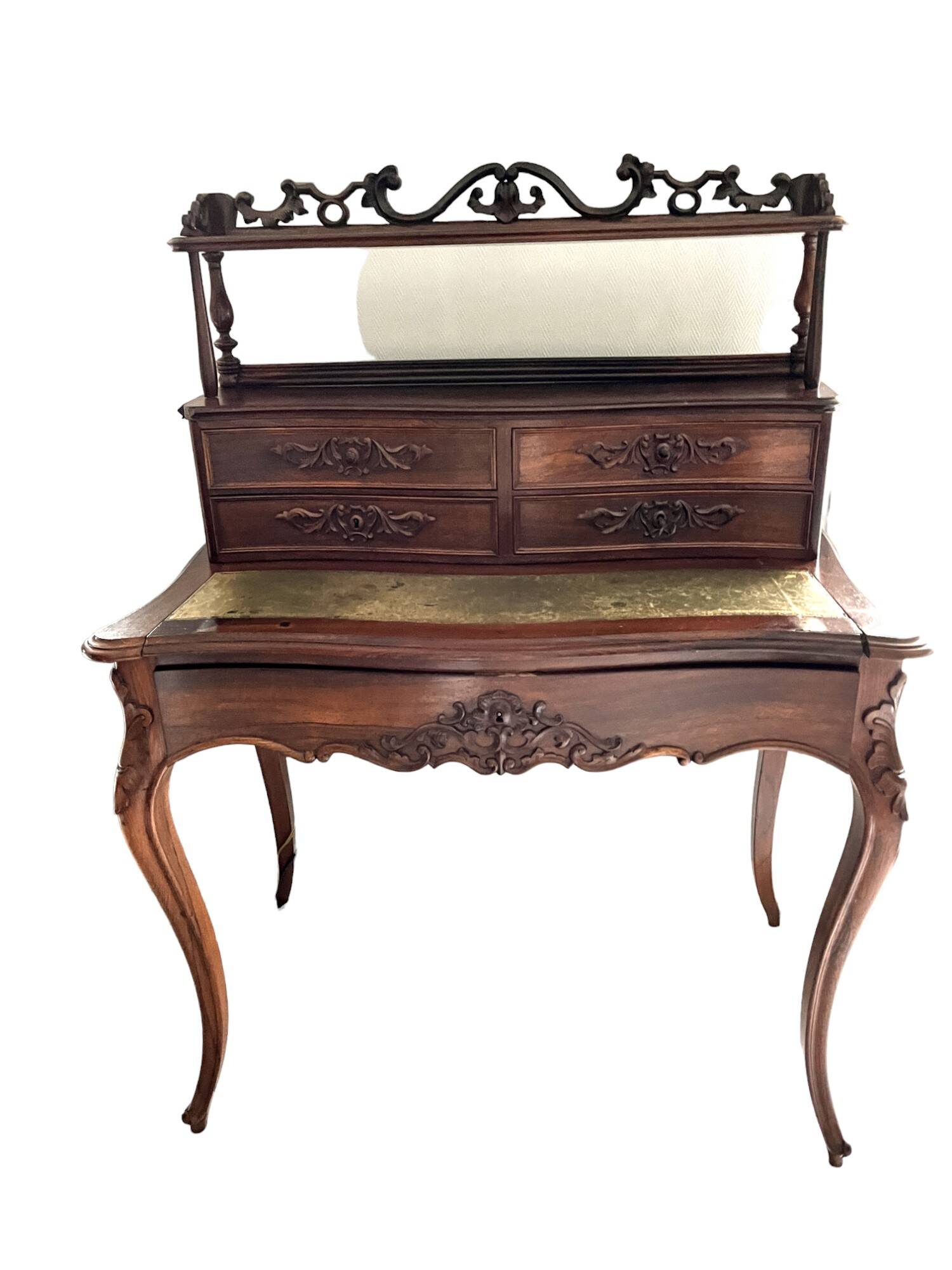 English mahogany tiered desk late 19th century