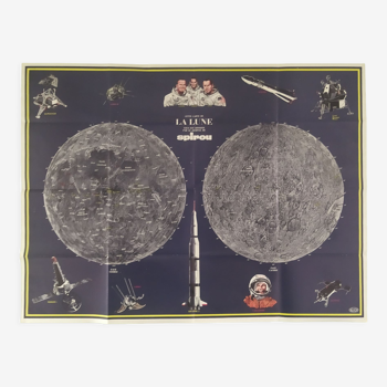 Map of the moon of july 1969