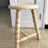 Vintage tripod stool from the 70s painted wood