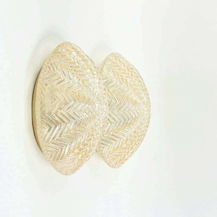 Pair of Mid-Century Art Deco Geometric Glass Wall Lights - Limburg, 1970s