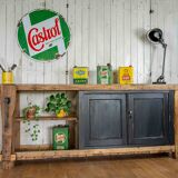 Old restored carpenter's workbench
