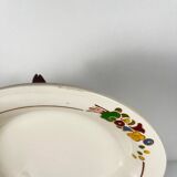 Set de 6 assiettes demi-creuse Longwy, début XXème siècle, décor floral