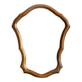 Large vintage mirror in scrolled cherry wood