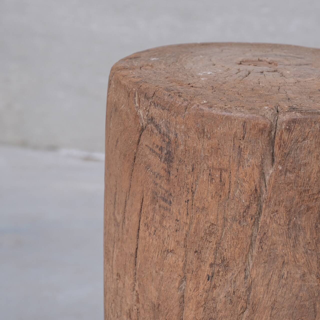 Antique Wooden Tree Trunk Pedestal