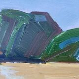 Vintage Modernist Oil on canvas landscape by Richad von Ahn