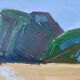 Vintage Modernist Oil on canvas landscape by Richad von Ahn