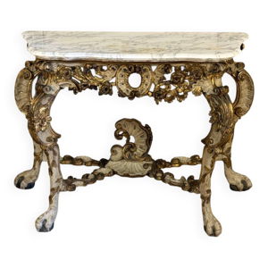 Console en bois peint