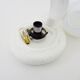 Vintage White Cobra Snake Lamp in Ceramic and opaline globe. 80 years