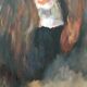 Tableau jeune femme aux cheveux longs