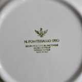 6 vintage porcelain dessert plates Fontebasso - Red polka dot design