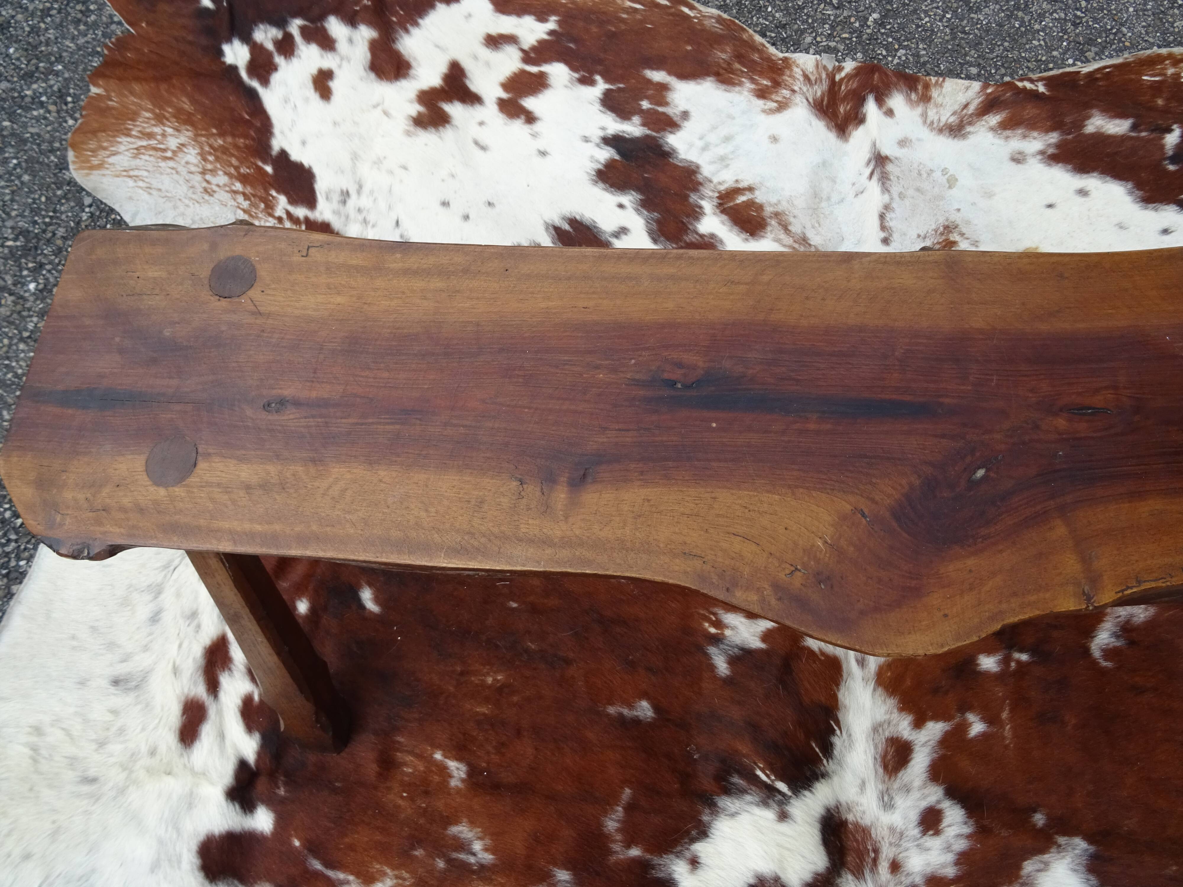 Brutalist bench in solid wood