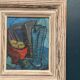 Original Swedish Oil on Panel - 'Still Life with Jugs and Fruits' by Stig Thiderman - Signed - Vintage - Framed