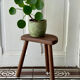Tabouret tripode vintage en bois