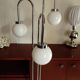 Lampadaire  chromé 3 boules 1970 vintage