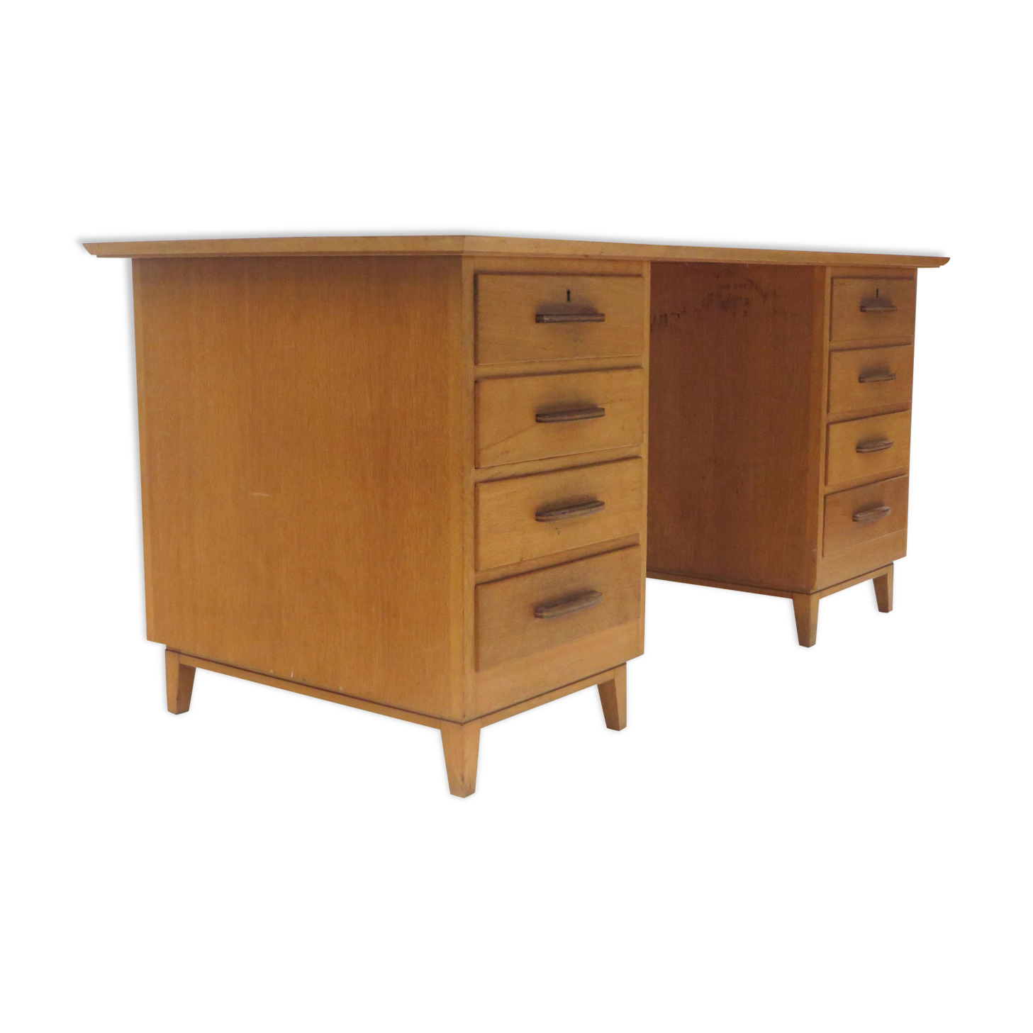 Vintage desk with light green