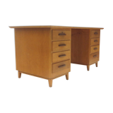 Vintage desk with light green