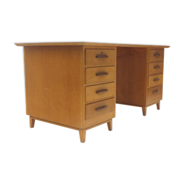 Vintage desk with light green