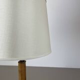 lampe de table Art déco unique en laiton et bois, Allemagne années 1930