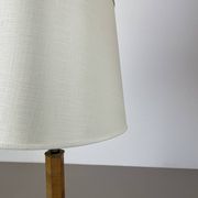 lampe de table Art déco unique en laiton et bois, Allemagne années 1930