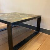 Vintage slate stone coffee table