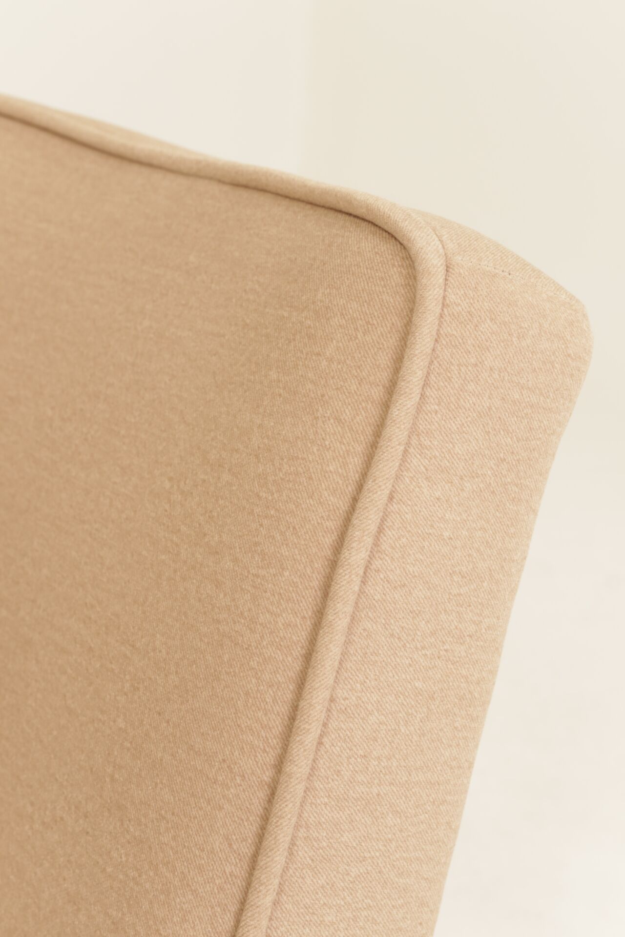 Vintage chair in beige velvet designed by Chierowski.
