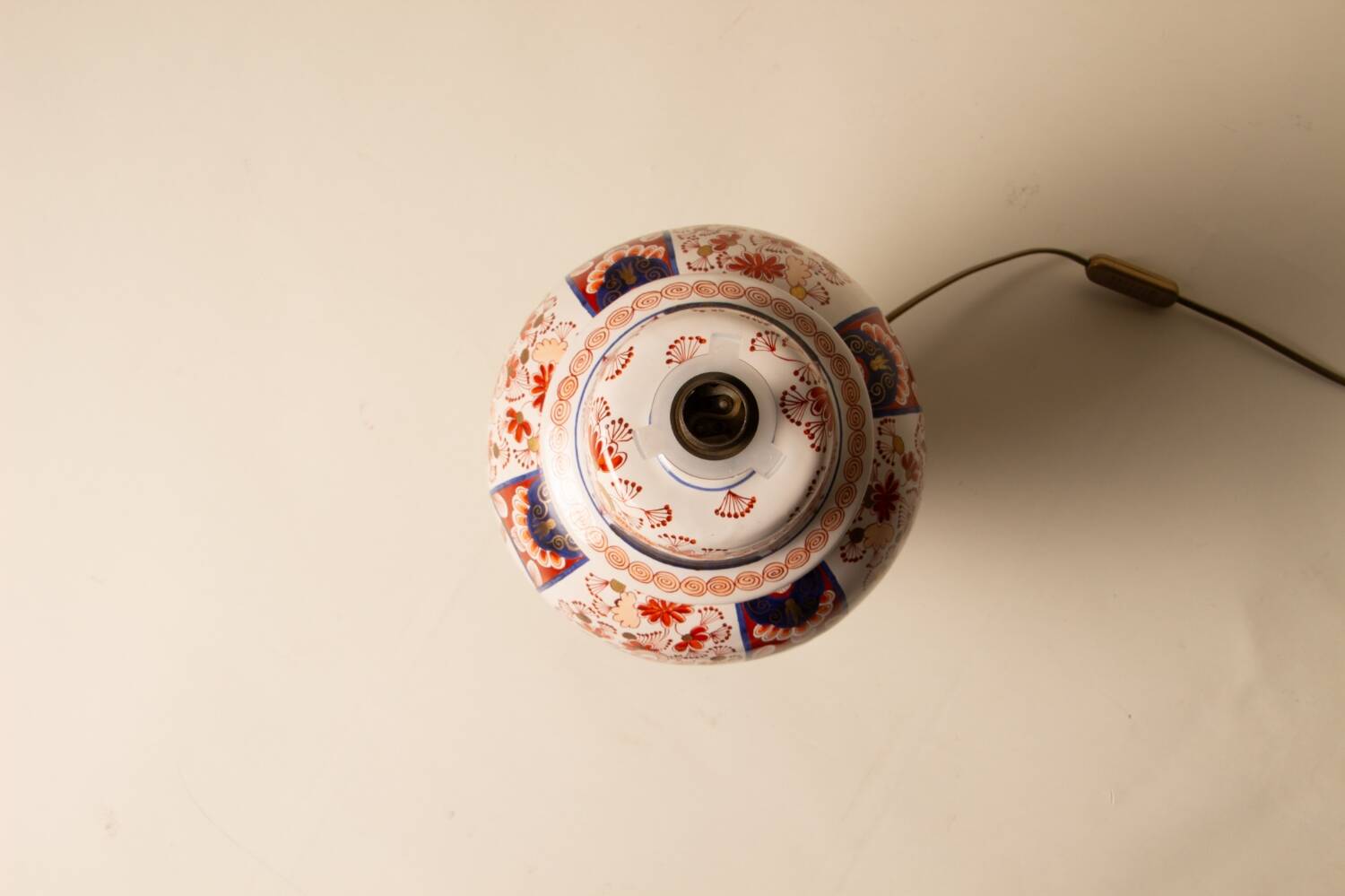 Pied de lampe céramique peinte à la main