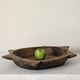 Antique wooden dish "Parat" India early 20th century