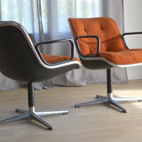 Pair of chairs by Charles Pollock, 1st edition, Edition Knoll