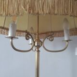 Lampadaire tripode laiton - 3 feux Style baroque - 1960