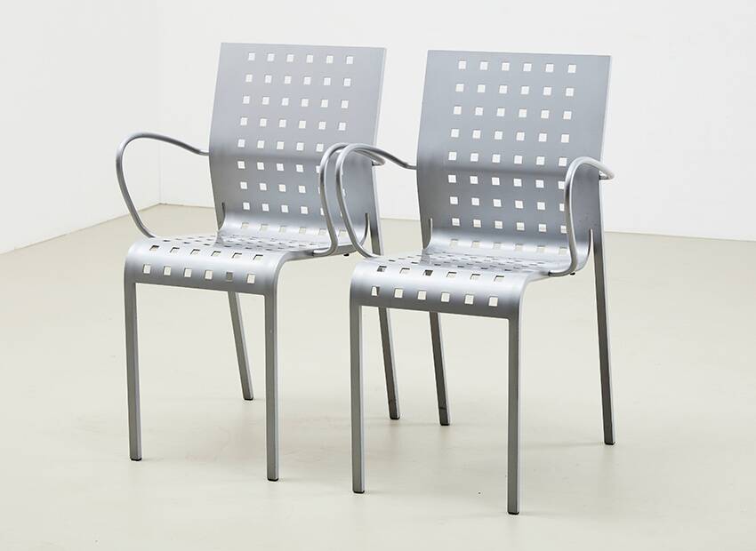 Pietro Arosio Pair of Mirandolina Chairs for Zanotta Italy 1993
