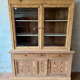Glass-fronted dresser in pitch pine - Late 19th century