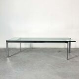 Danish chrome and glass coffee table 1960