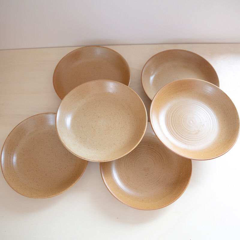 6 hollow plates gres village france