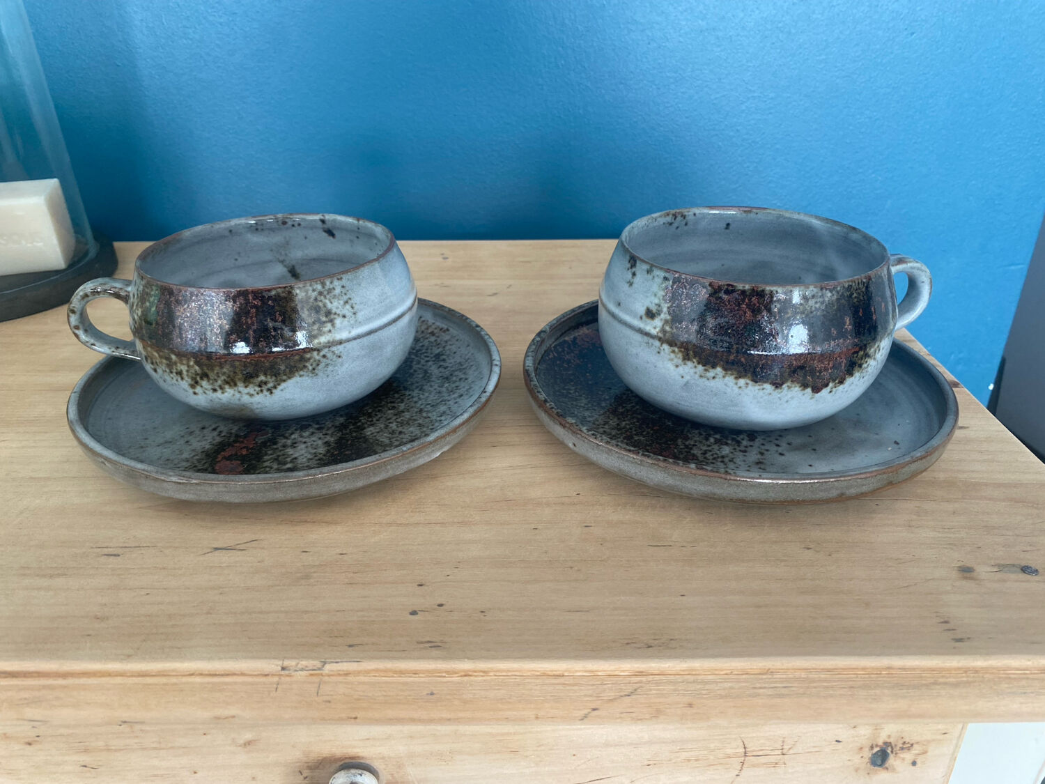 Ceramic set signed Chantal and Thierry Robert