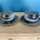 Ceramic set signed Chantal and Thierry Robert