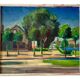Unknown, Village Landscape, 1950, Oil, Framed