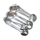 Punched silver metal ice spoons