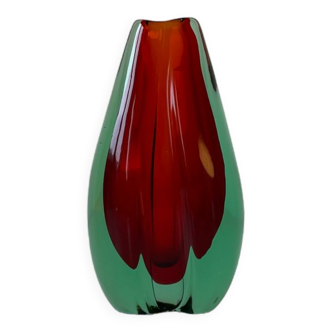 Elegant Sommerso vase. Murano