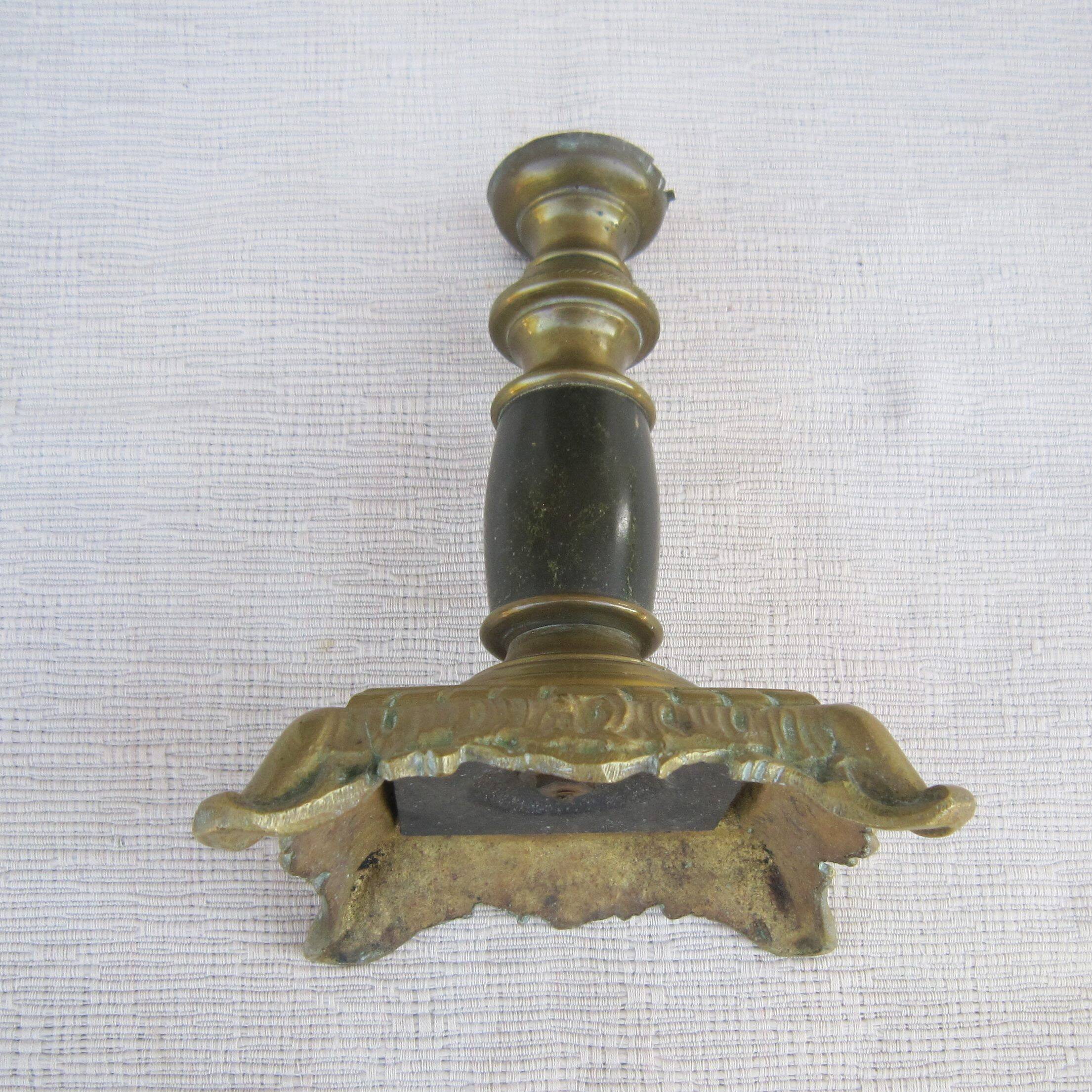 Antique bronze lamp base