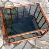 table d'appoint en rotin