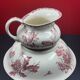 Broc toilet service and bowl in earthenware from gien "varied flowers & cactus