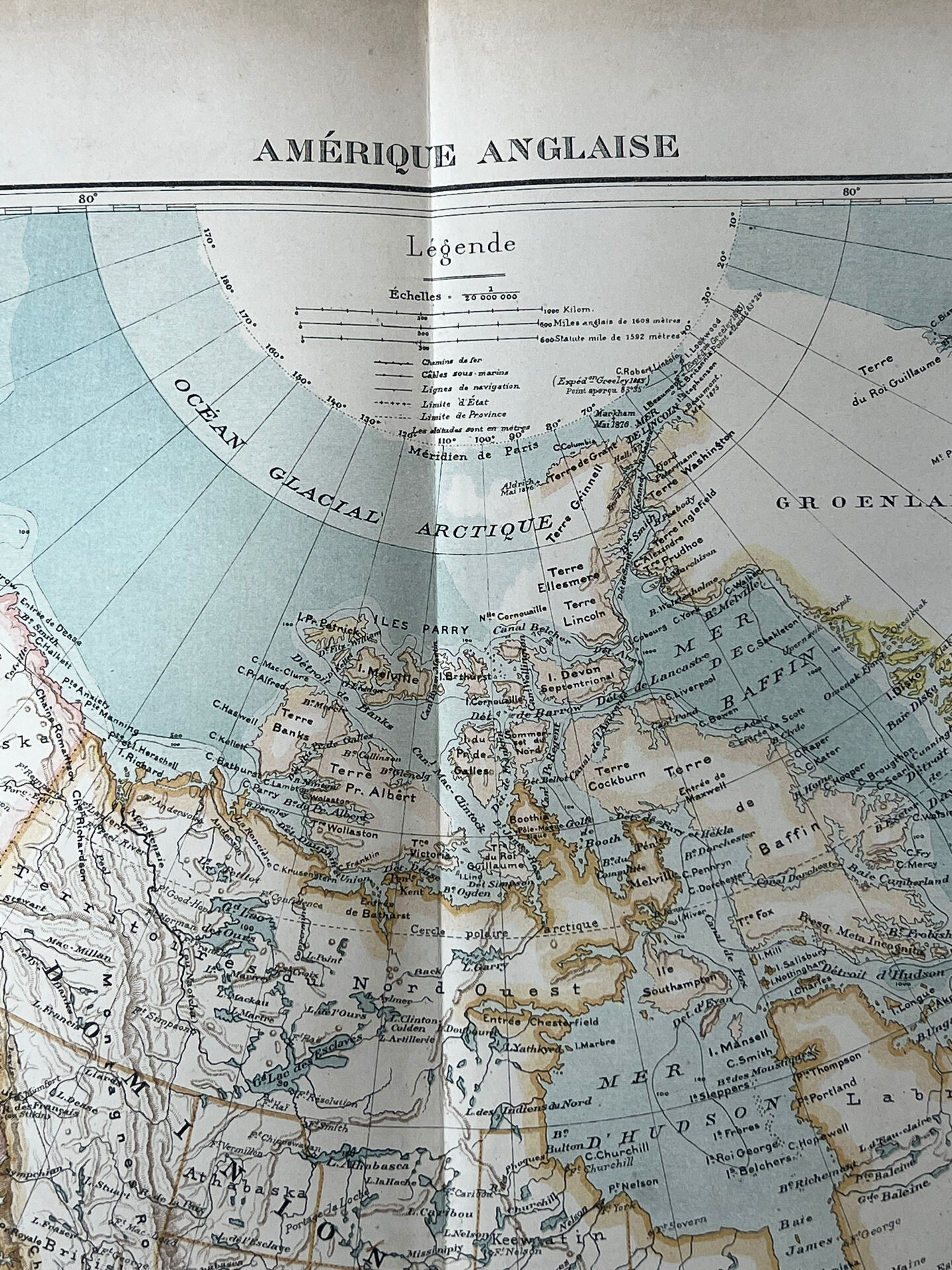 Grande Carte Amérique - 53x36cm - 1905