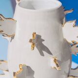 Gold flame vase