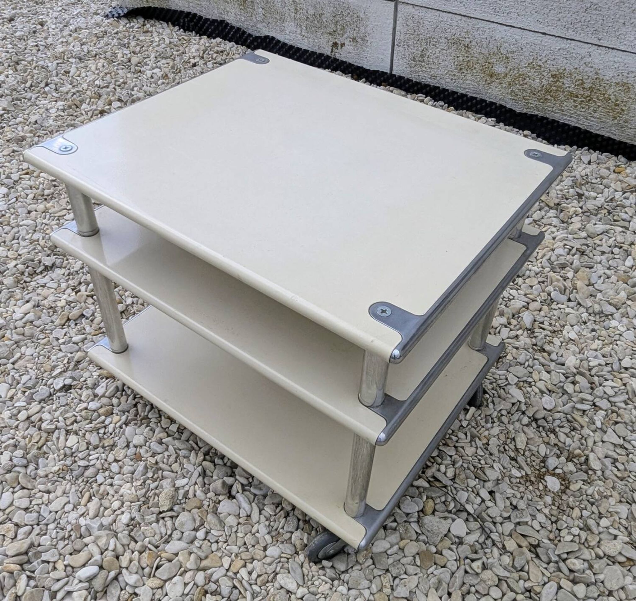 Multimedia Low Rolling Table TV Habitat Conran Seventies 70 Design