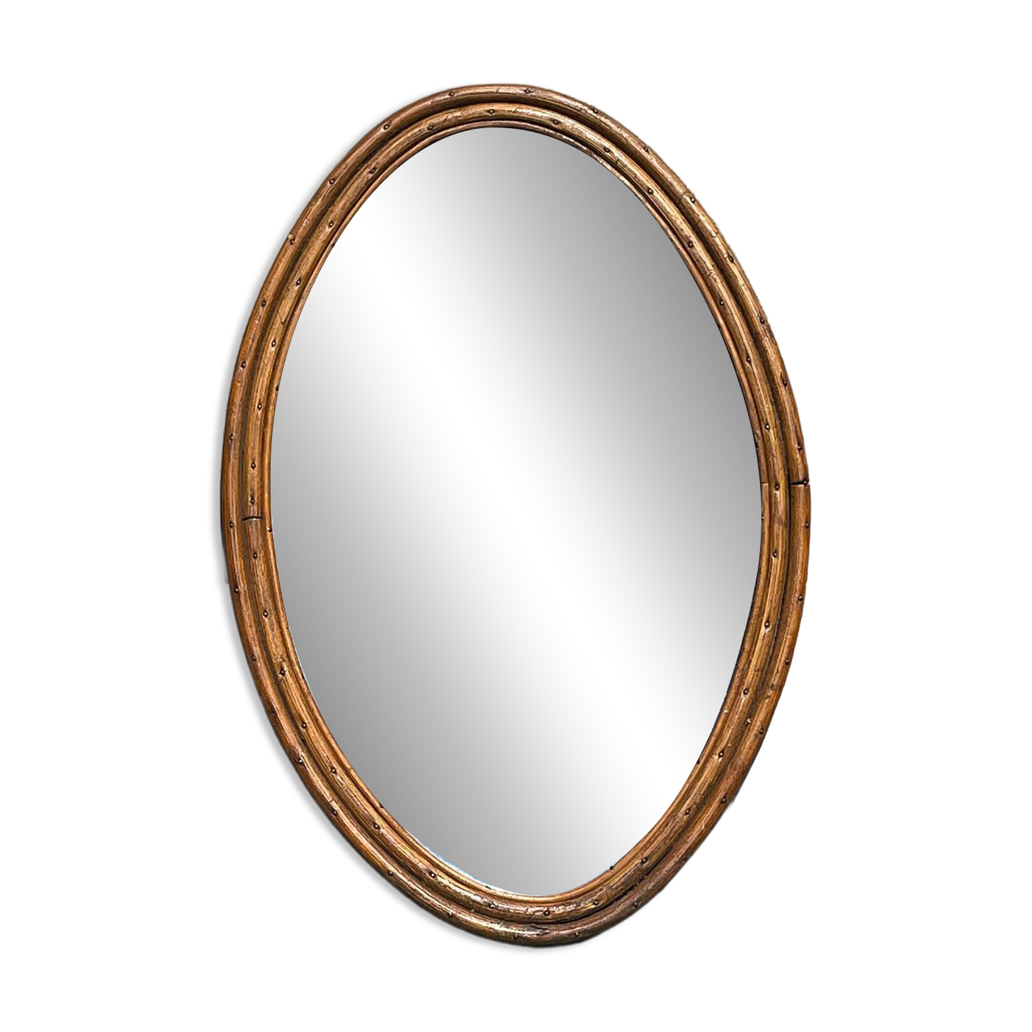 Miroir rotin vintage