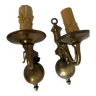 Pair of old copper sconces