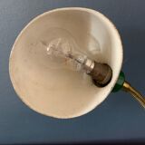 Lampe ancienne en métal émaillé vert, 1940