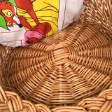 Fauteuil en osier tressé années 50/60